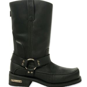 Men's Milwaukee Deluxe Harness Motorcycle Riding Boots Black Size 10 D